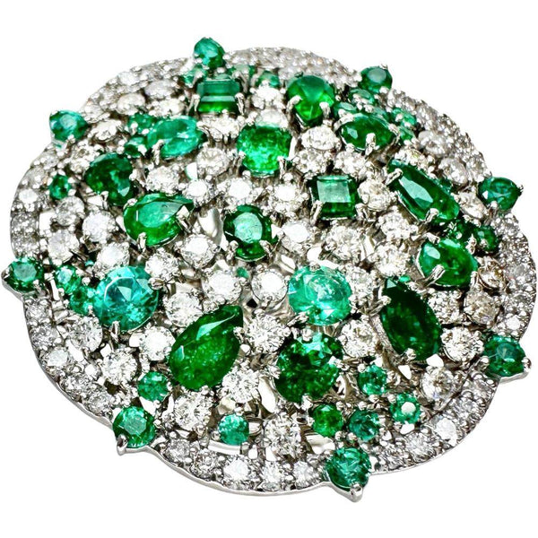 Platinum Emerald Diamond Ring