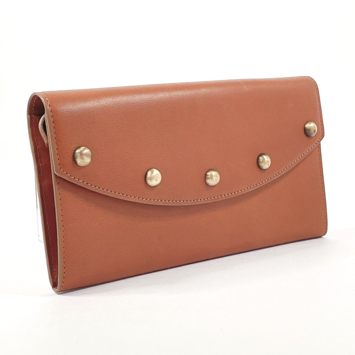 Celine Vintage Leather Long Wallet Brown