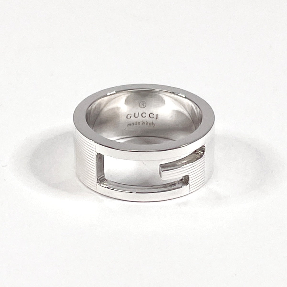 Gucci Silver 925 Cutout G Ring