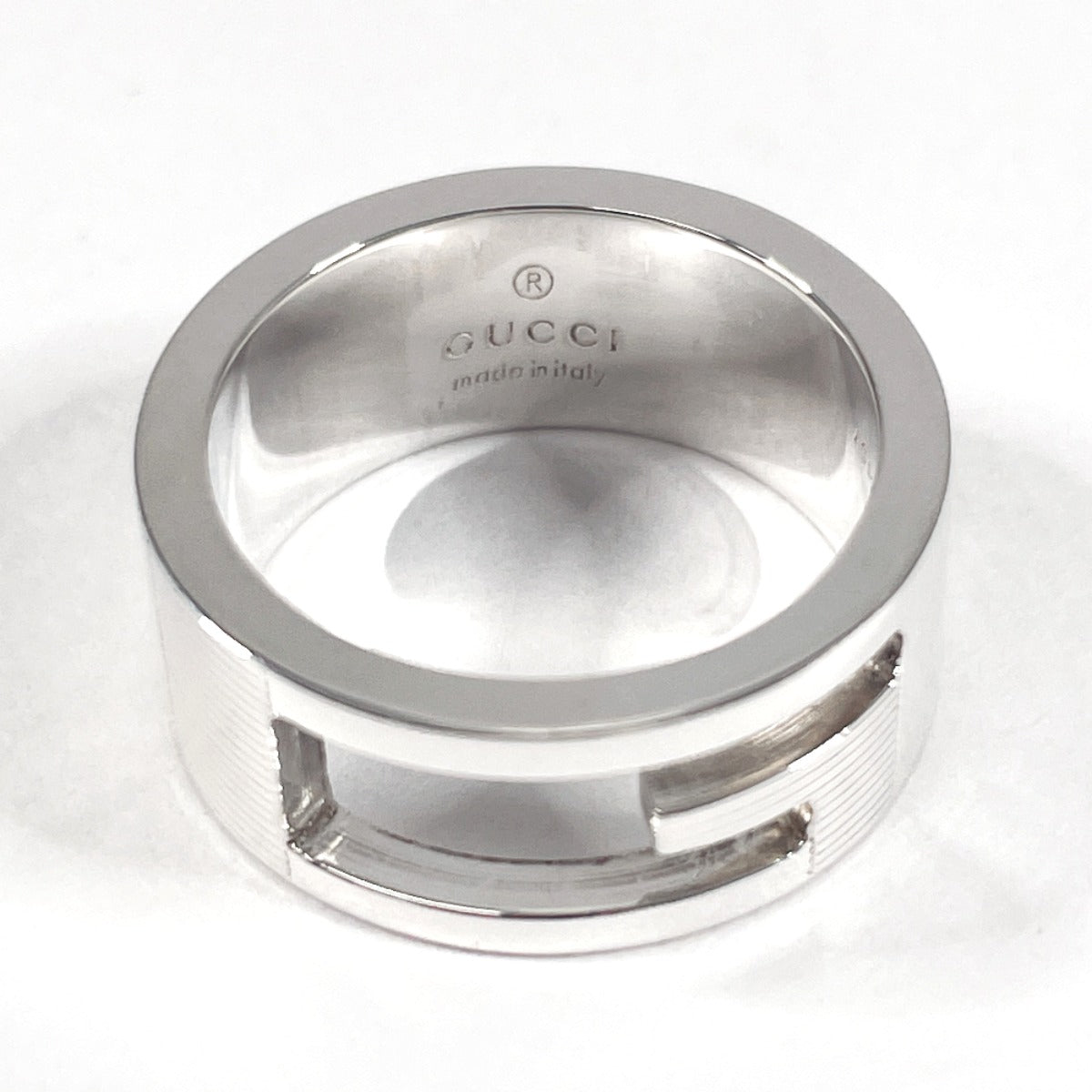 Gucci Silver 925 Cutout G Ring