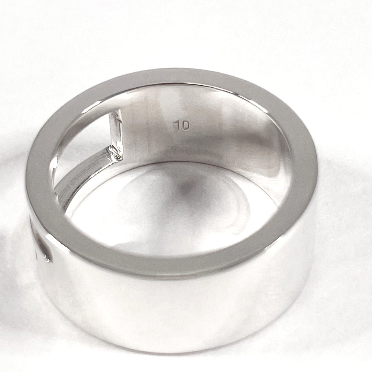 Gucci Silver 925 Cutout G Ring