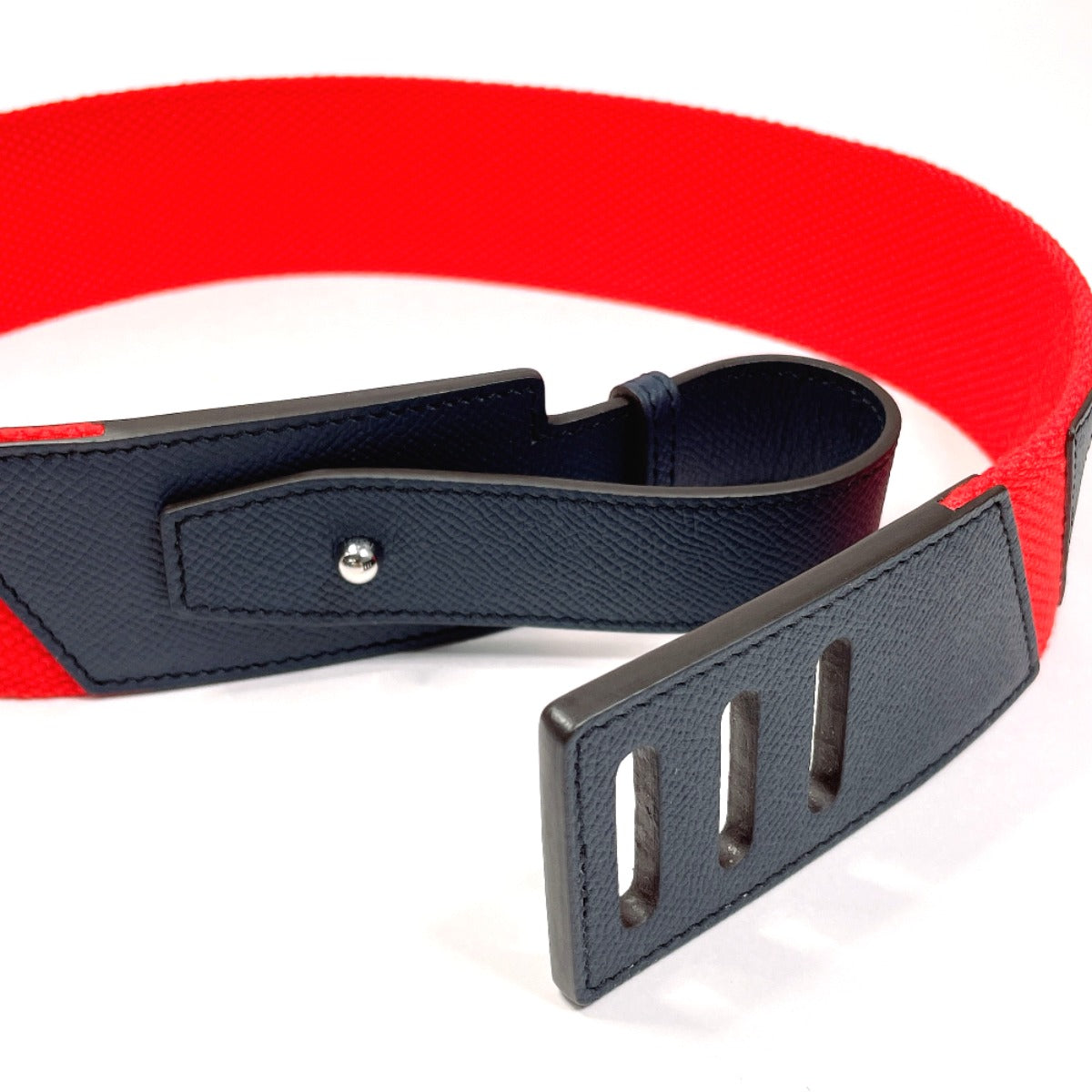 Hermes Canvas Epsom H Belt Red