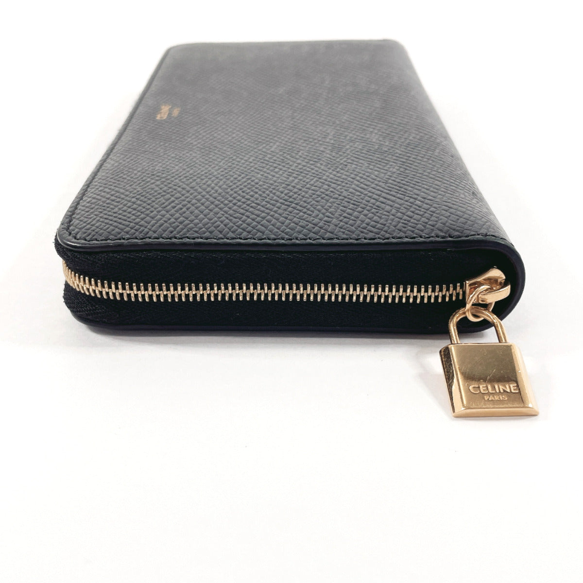 Celine Leather Zippy Wallet Black