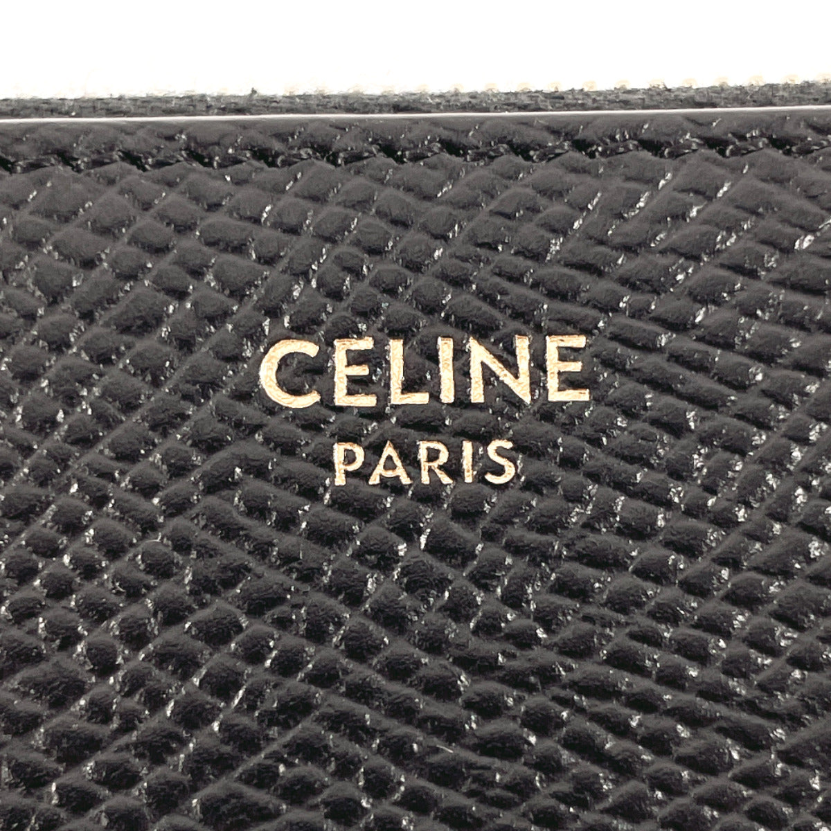 Celine Leather Zippy Wallet Black