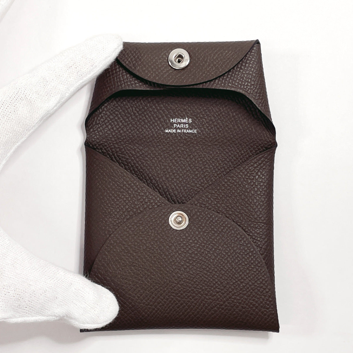 Hermes Bastia Coin Case Dark Brown