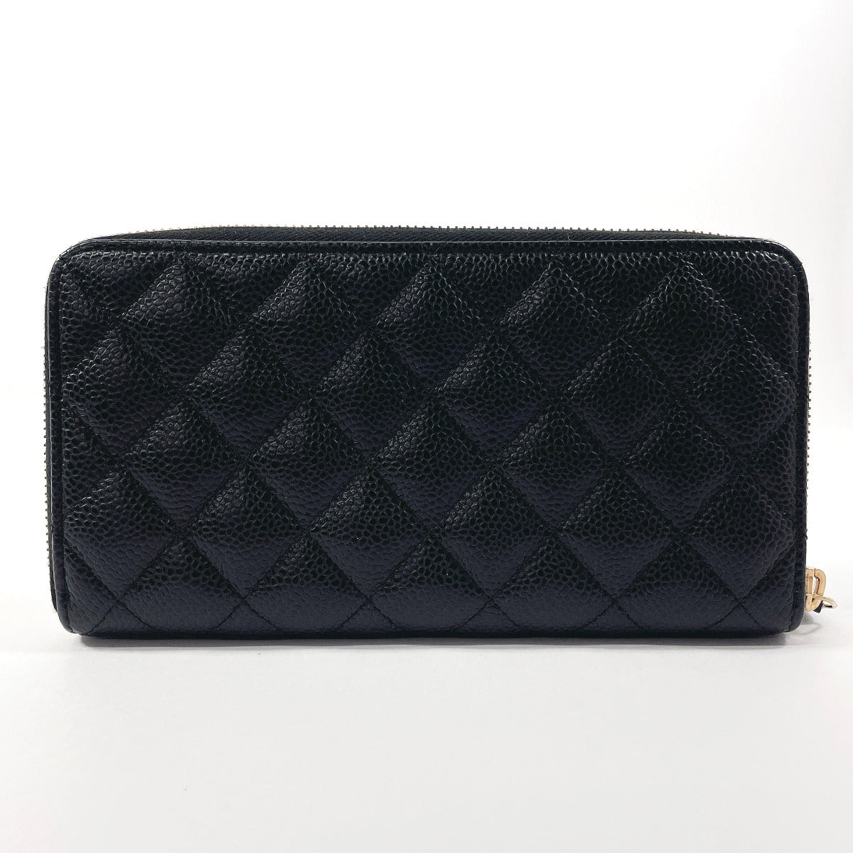 Chanel Caviar Skin Zip Wallet Black