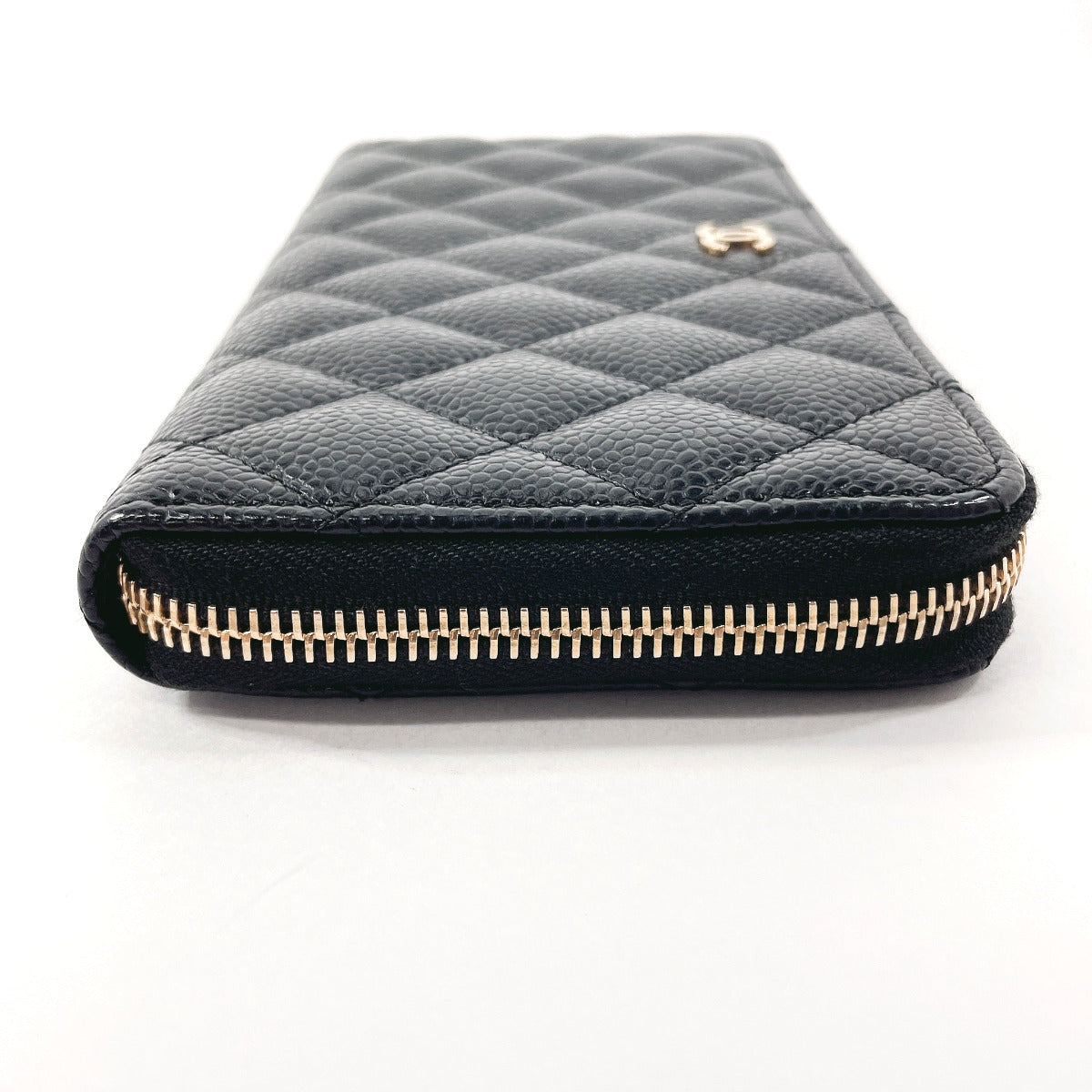 Chanel Caviar Skin Zip Wallet Black