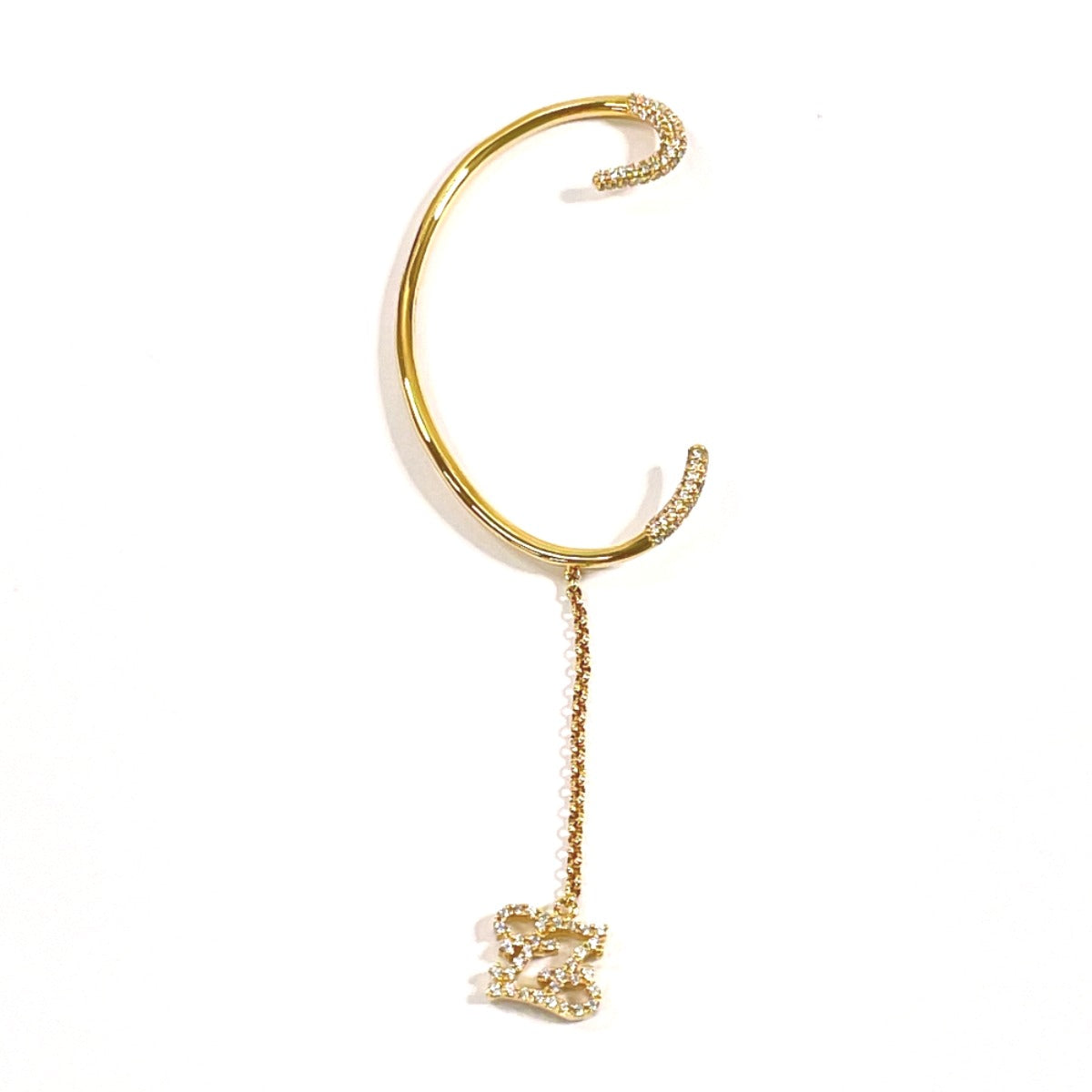 Fendi Metal Rhinestone Ear Cuff AR0721