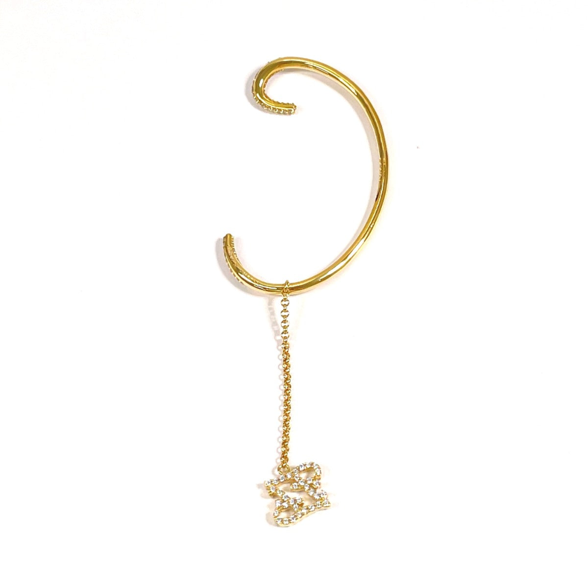 Fendi Metal Rhinestone Ear Cuff AR0721