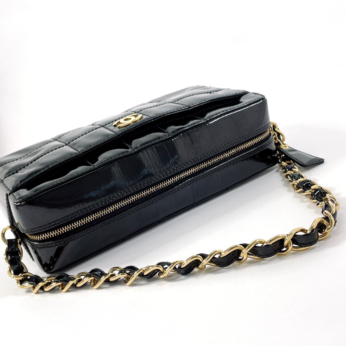 Chanel Patent Leather Chain Shoulder Bag