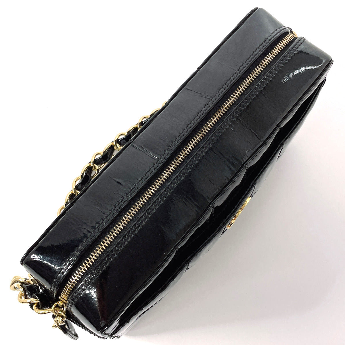 Chanel Patent Leather Chain Shoulder Bag