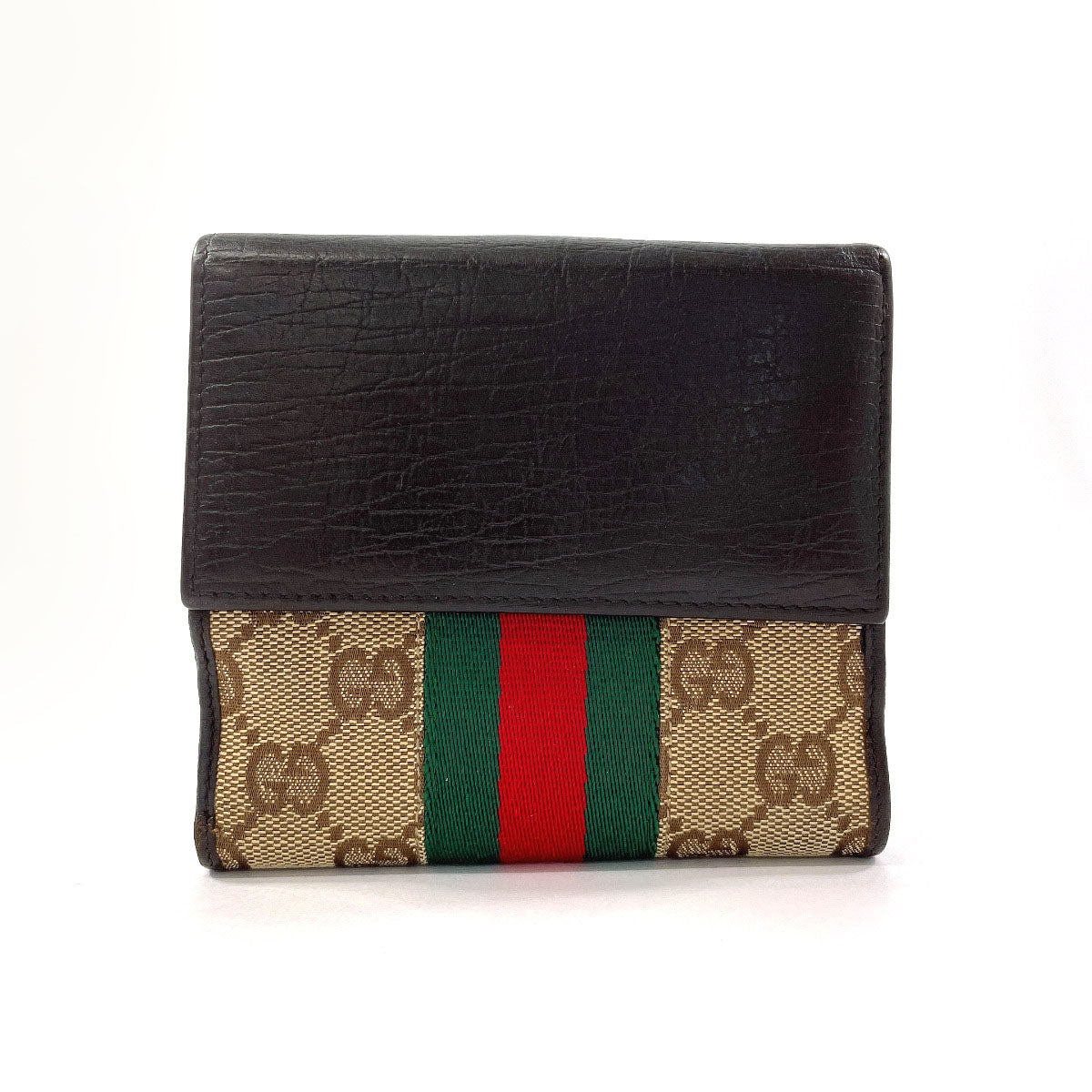 Gucci Jackie GG Canvas Bifold Wallet Brown