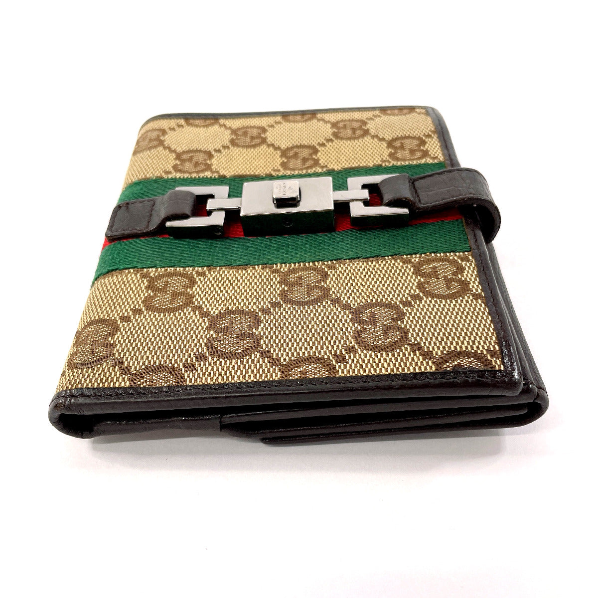 Gucci Jackie GG Canvas Bifold Wallet Brown