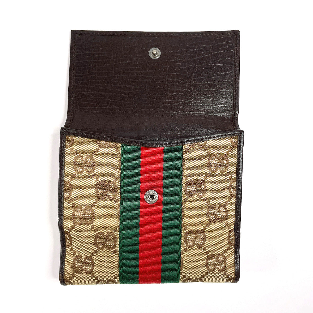 Gucci Jackie GG Canvas Bifold Wallet Brown