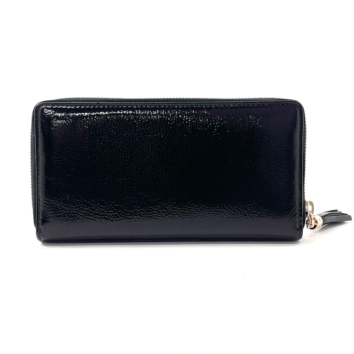 Gucci Soho Patent Leather Zip Wallet Black