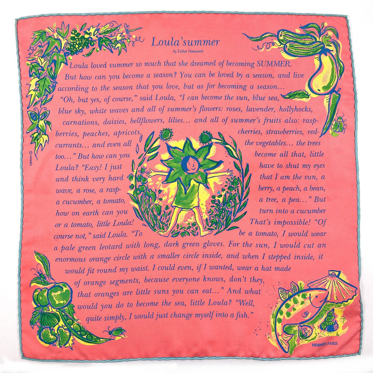 Hermes Silk Petit Carre Scarf Pink