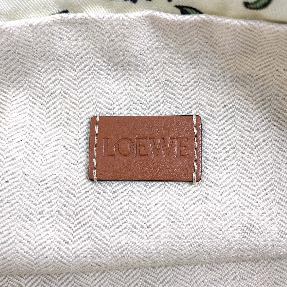 Loewe Cotton Leather Drawstring Pouch