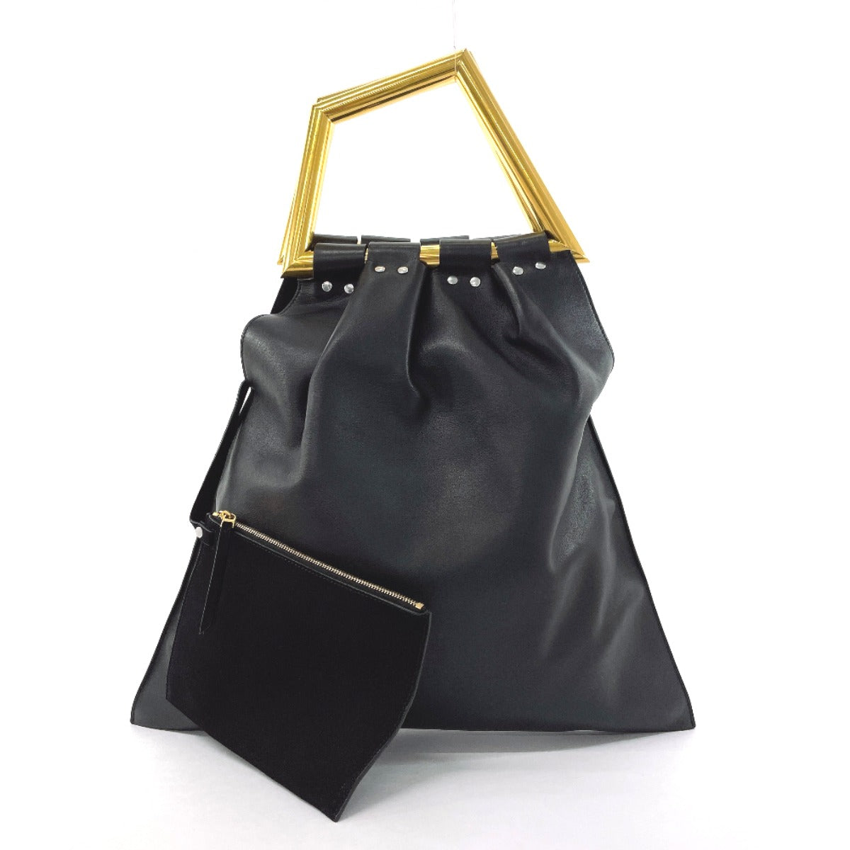 Celine Leather Handbag Black