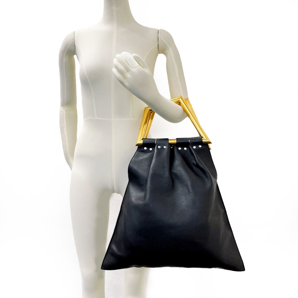 Celine Leather Handbag Black