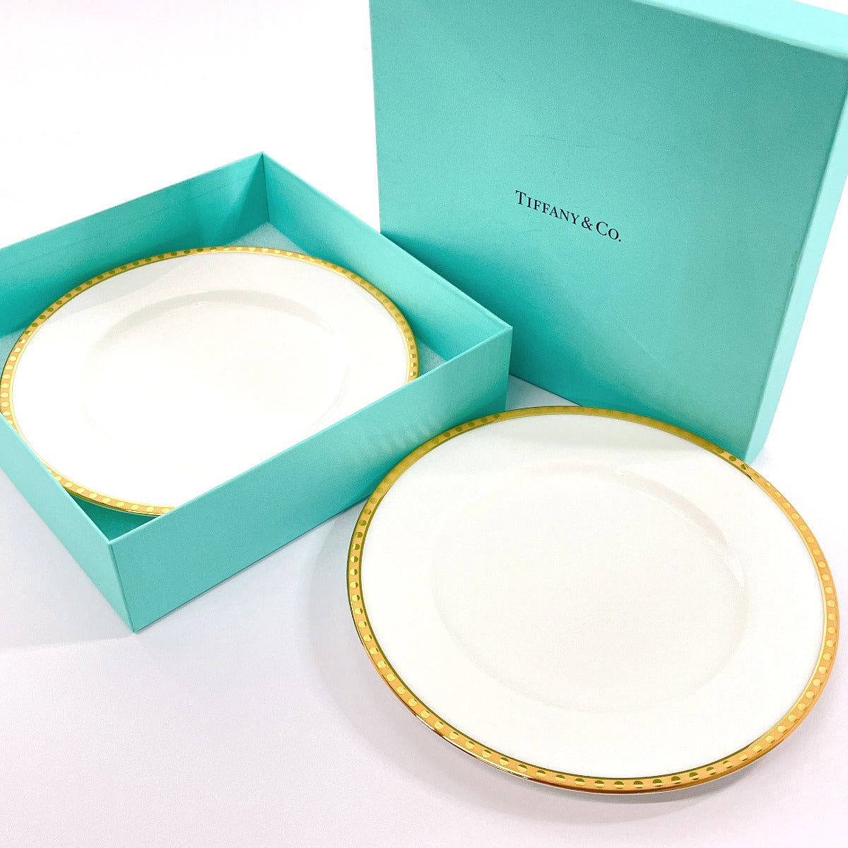 Tiffany & Co Gold Band Pair Plates