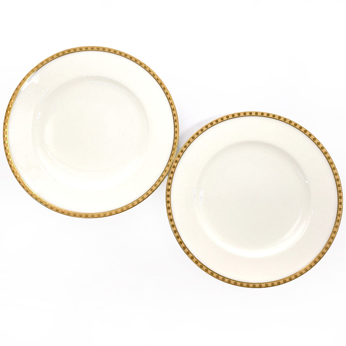 Tiffany & Co Gold Band Ceramic Pair Plates