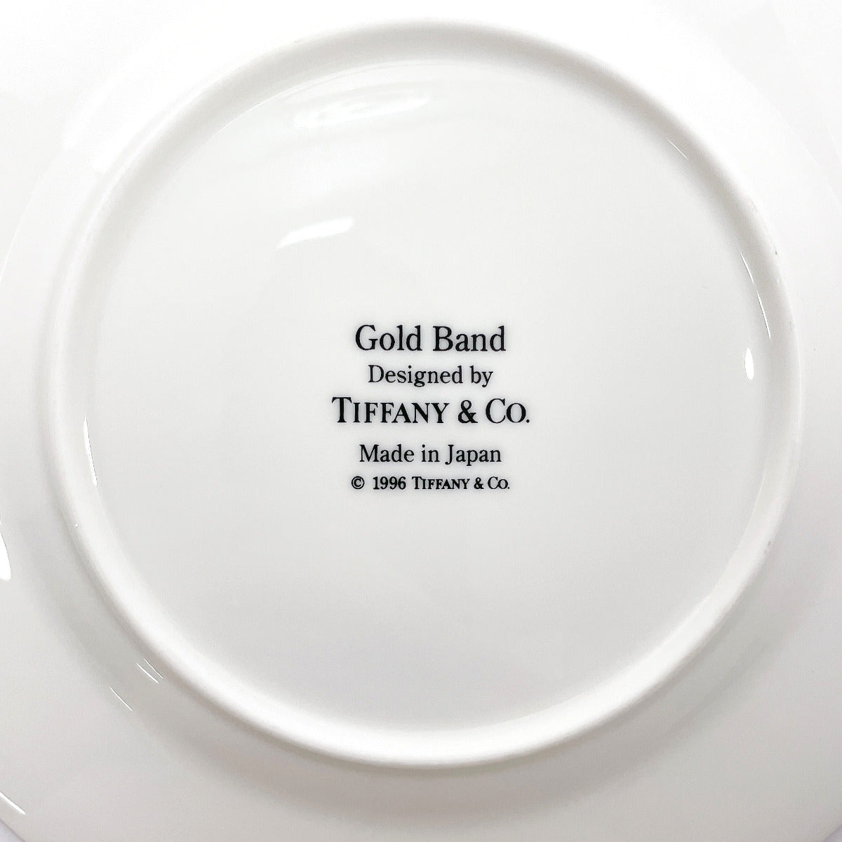 Tiffany & Co Gold Band Ceramic Pair Plates