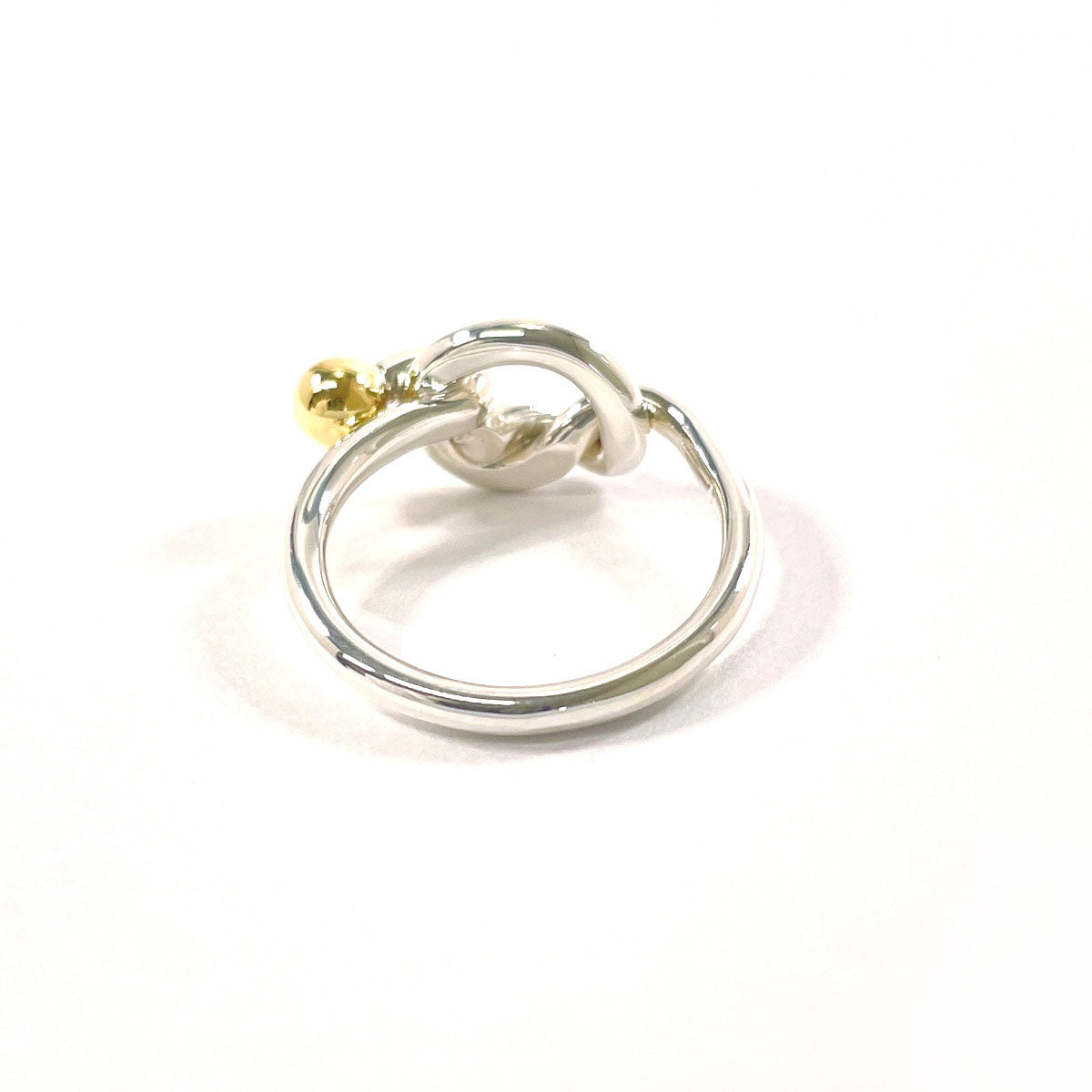 Tiffany & Co Silver 925/K18 Gold Love Knot Ring