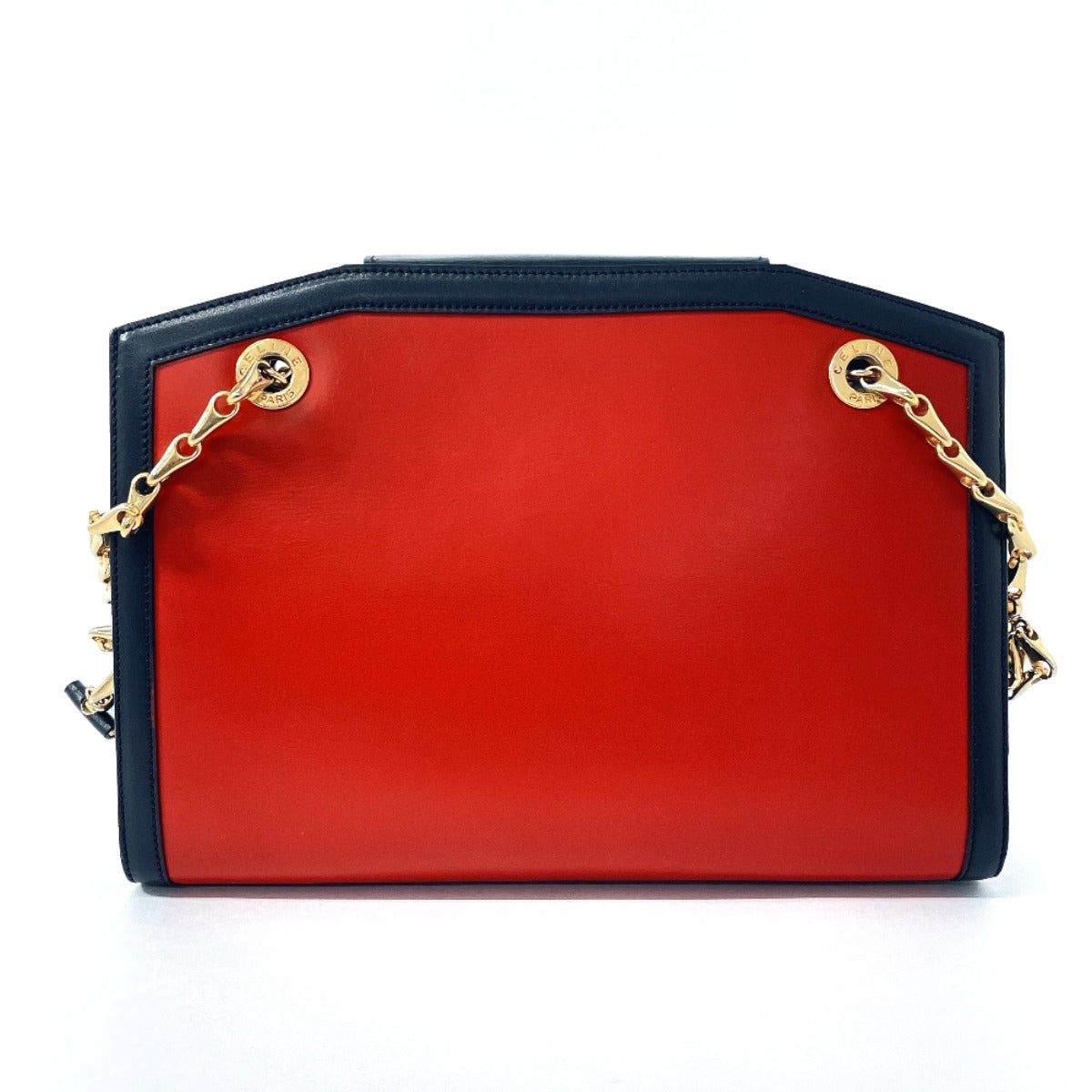 Celine Leather Chain Shoulder Bag Red