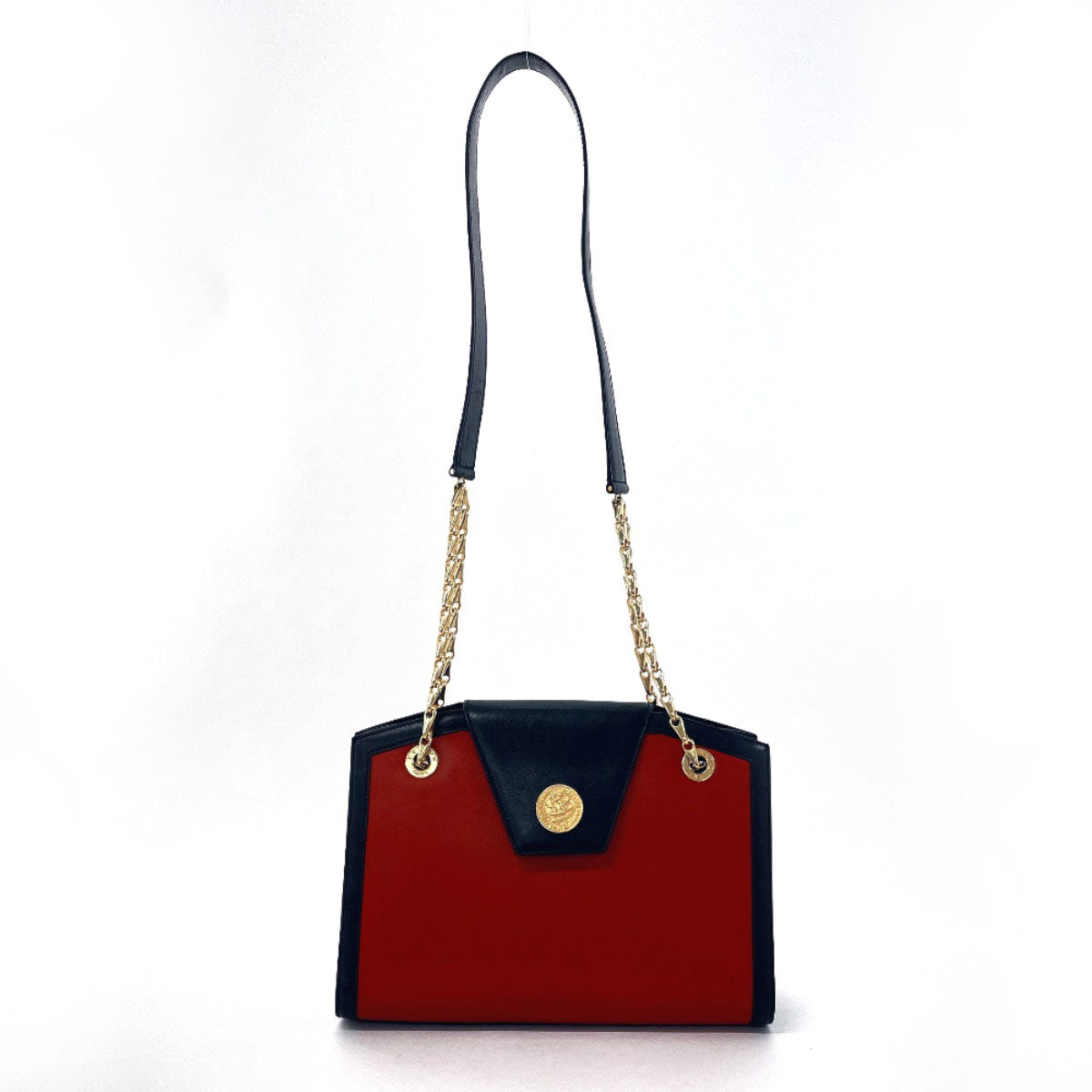 Celine Leather Chain Shoulder Bag Red