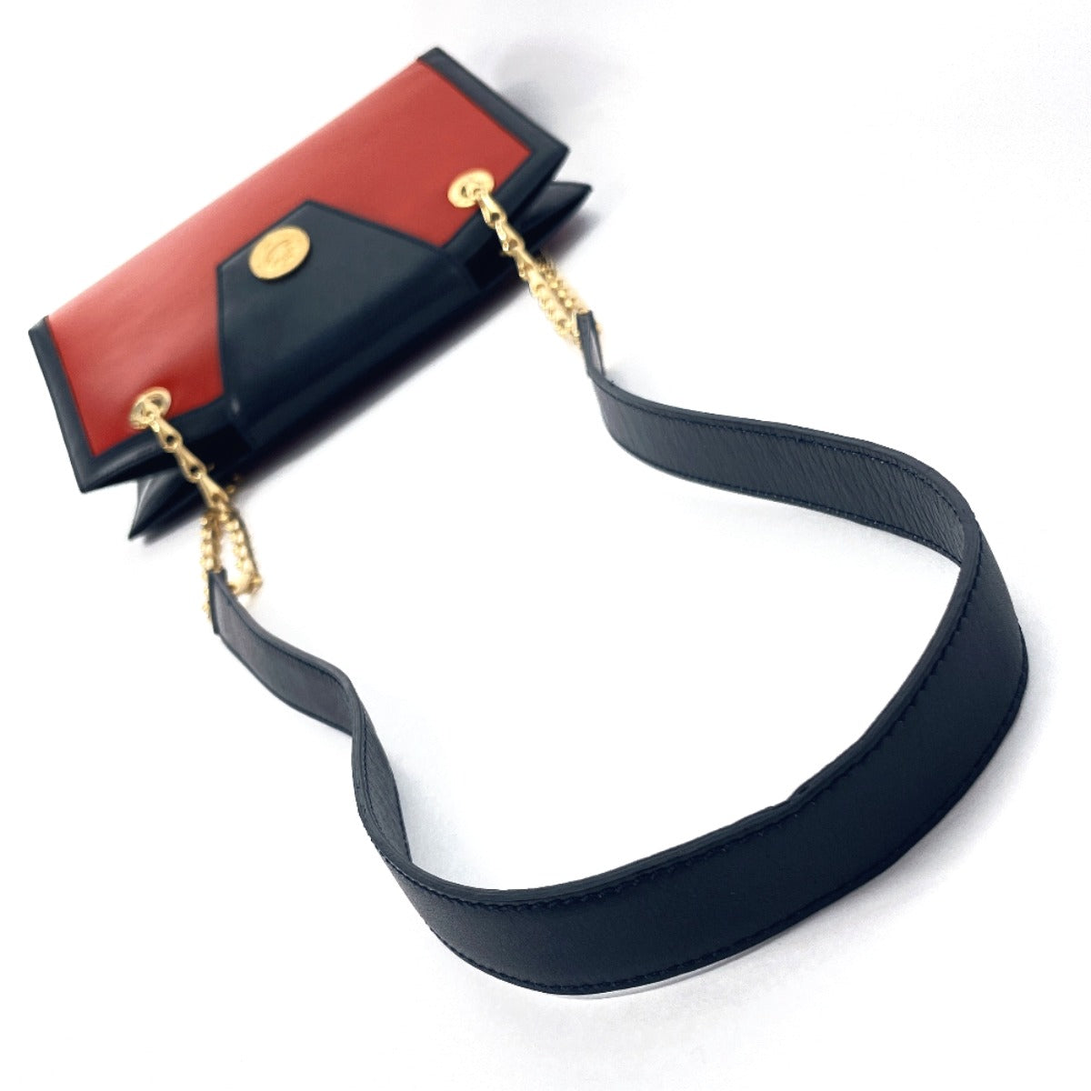 Celine Leather Chain Shoulder Bag Red