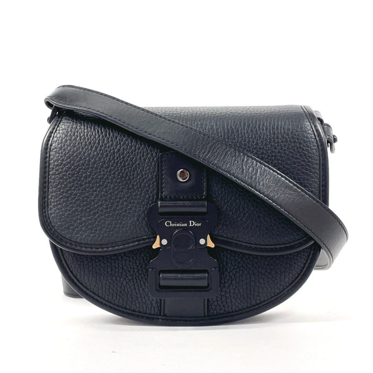 Dior Gallop Leather Shoulder Bag Black