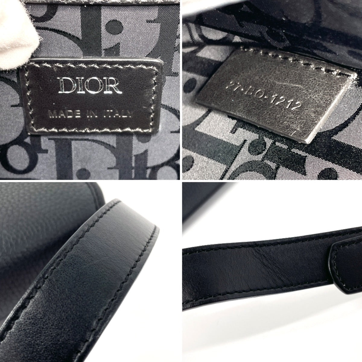 Dior Gallop Leather Shoulder Bag Black