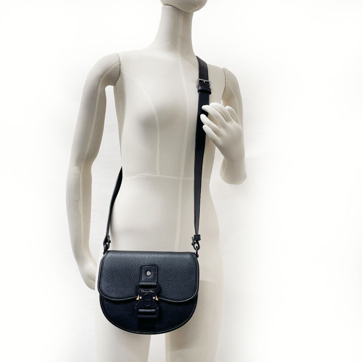 Dior Gallop Leather Shoulder Bag Black