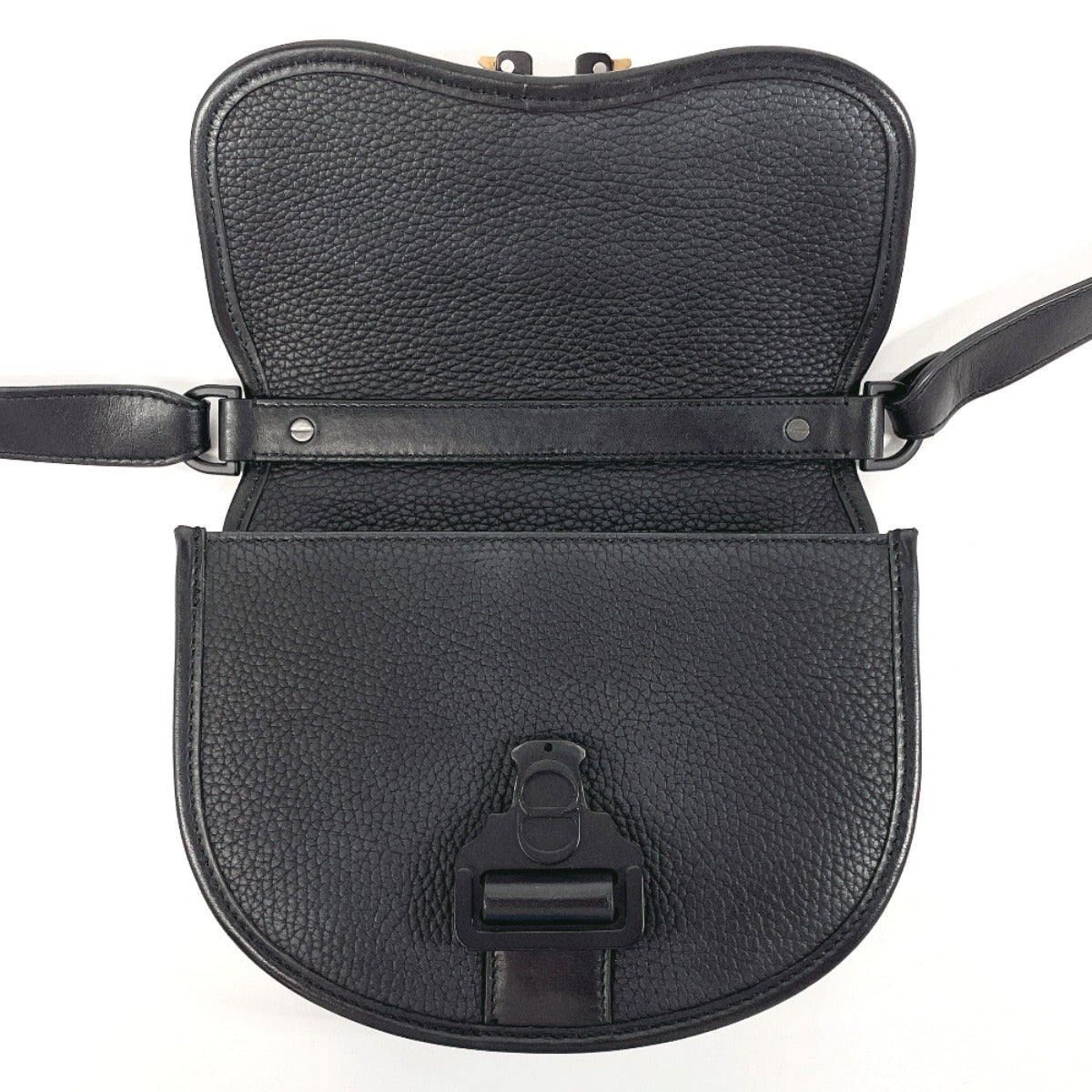 Dior Gallop Leather Shoulder Bag Black