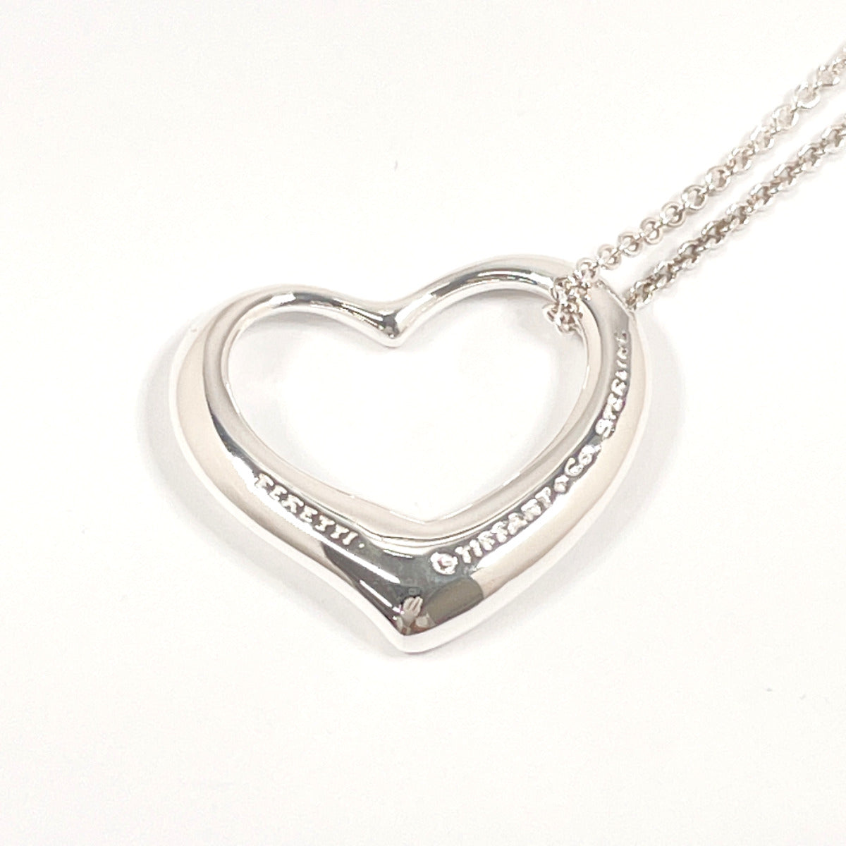 Tiffany & Co Open Heart Necklace Sterling Silver