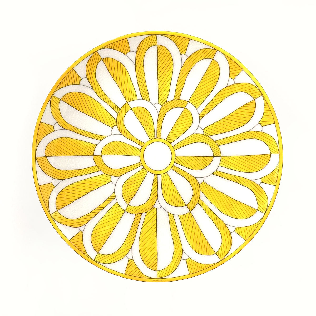 Hermes Soleil Dessert Plate Porcelain