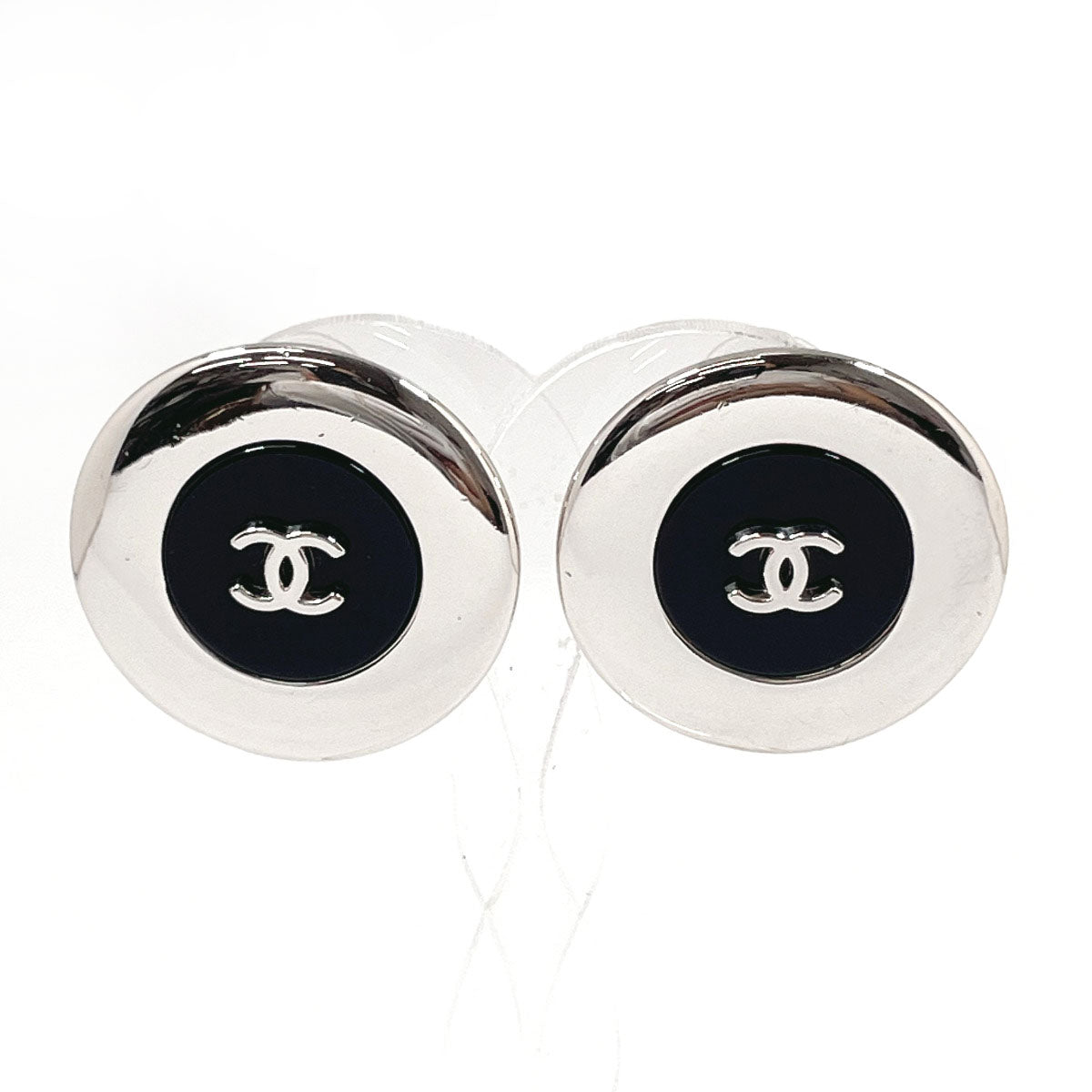 Chanel Metal Coco Mark Round Earrings