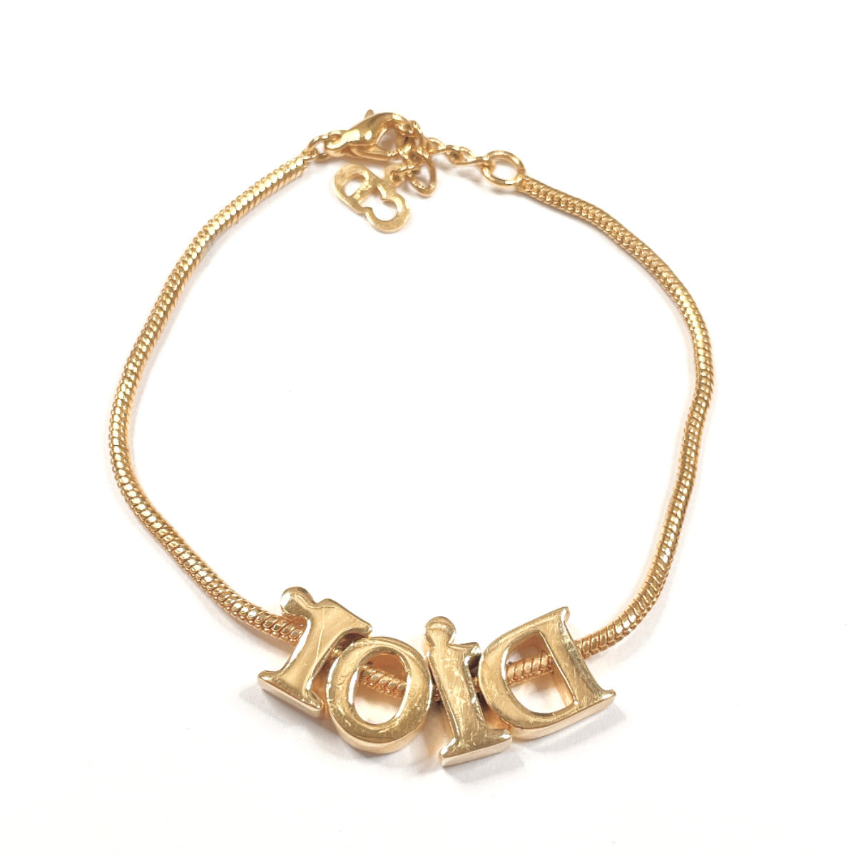 Dior Vintage Logo Metal Bracelet