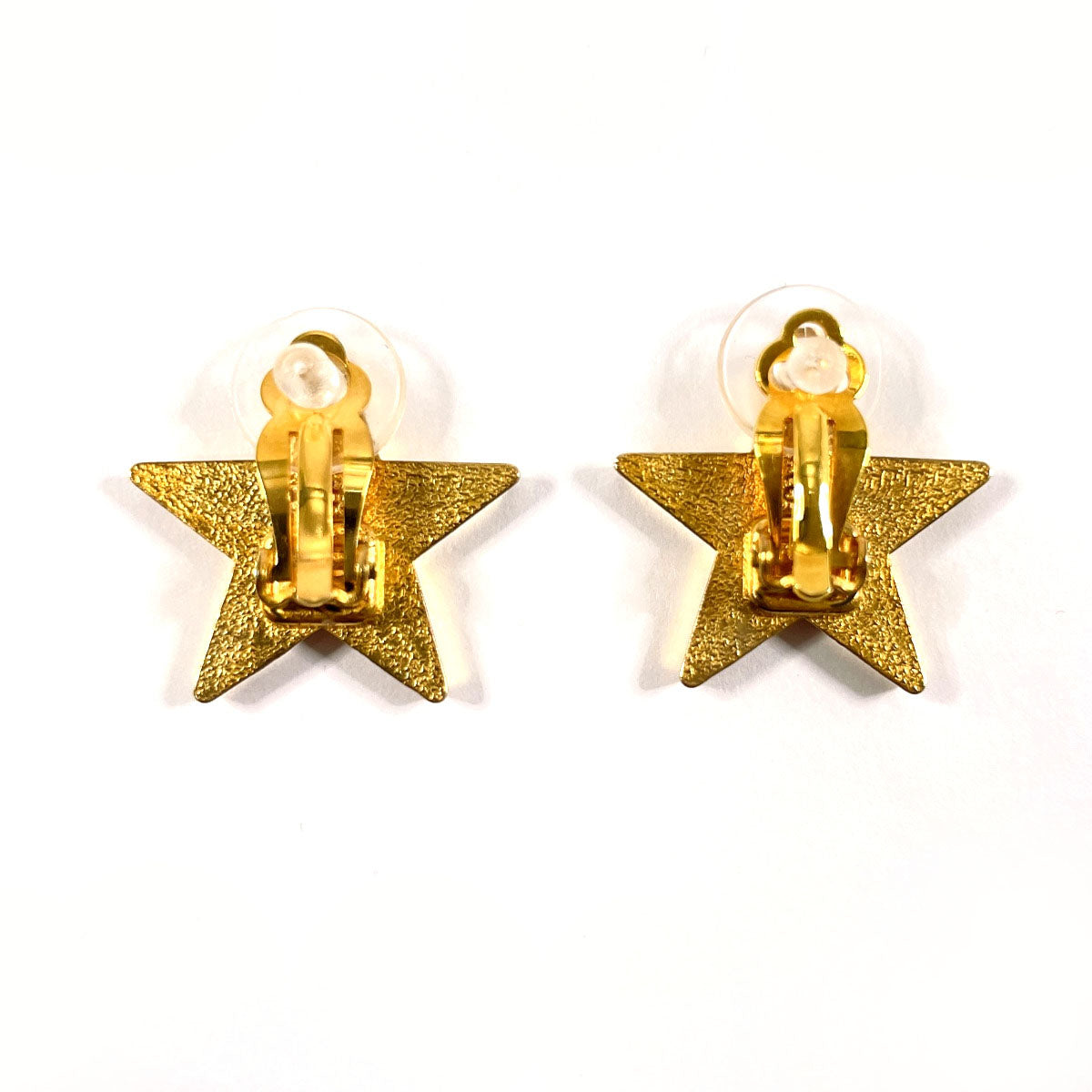 Chanel Coco Mark Star Earrings Gold