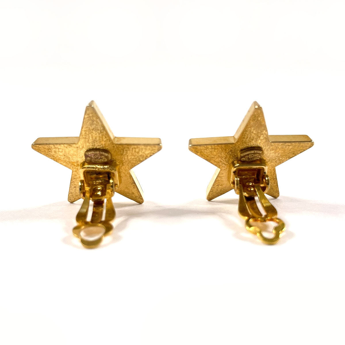 Chanel Coco Mark Star Earrings Gold