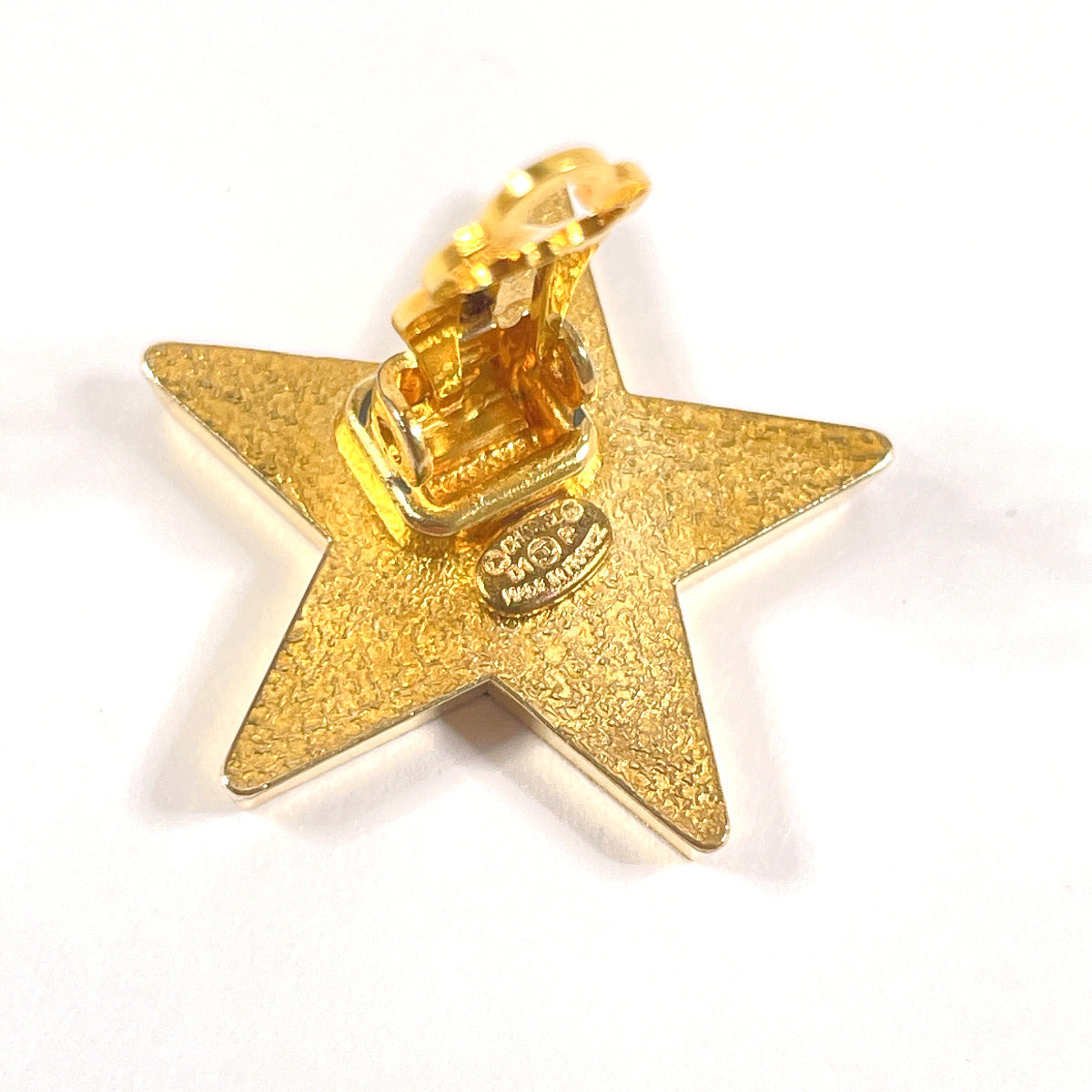 Chanel Coco Mark Star Earrings Gold