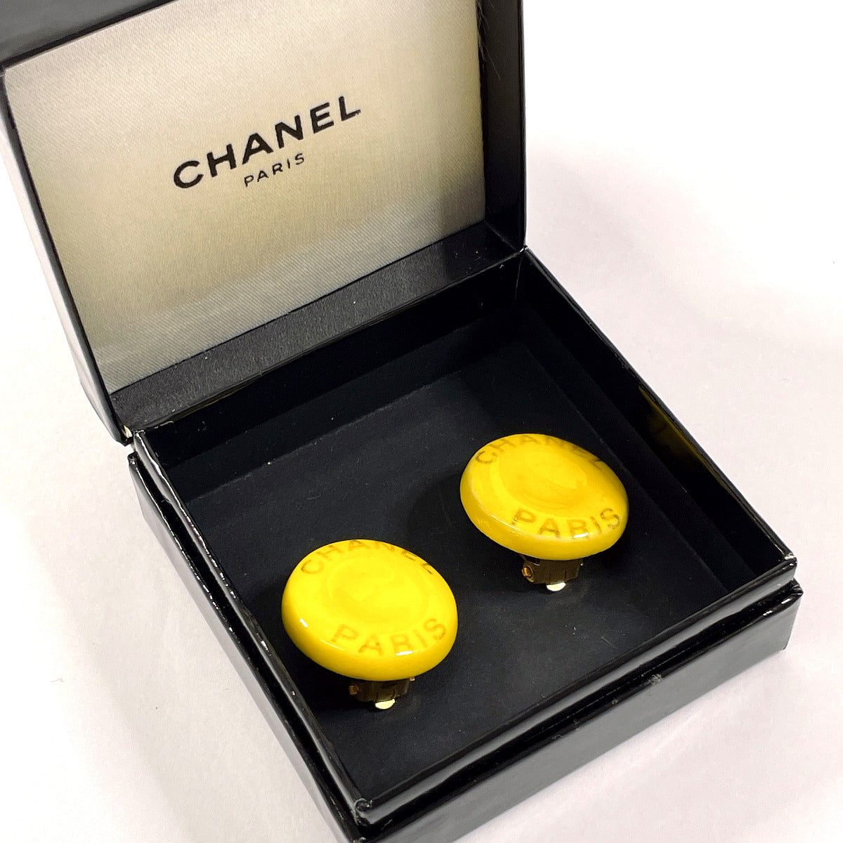 Chanel Vintage Round Logo Earrings