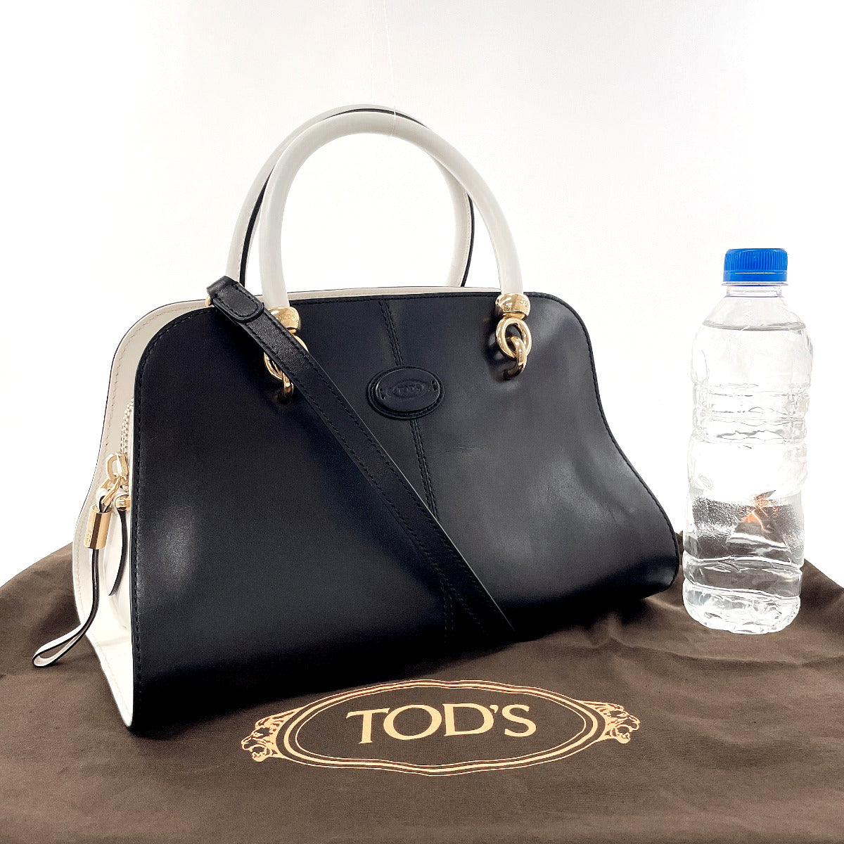 Tod's Sella 2WAY Leather Handbag Black