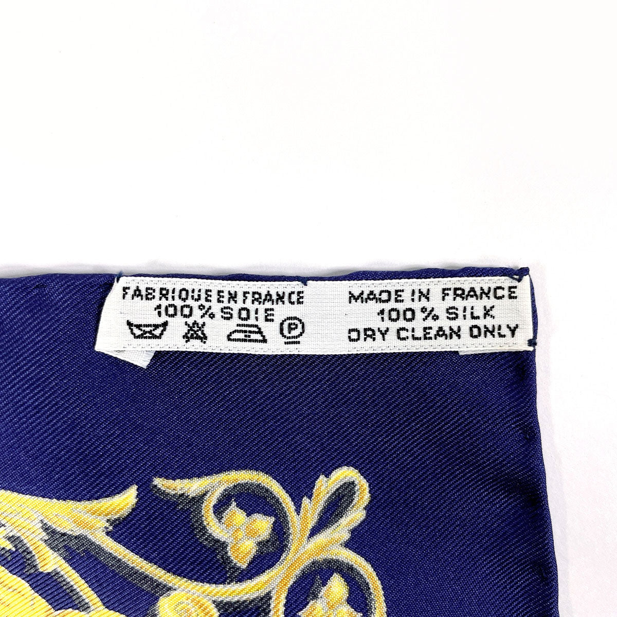 Hermes Silk DIES ET HORE Scarf Navy