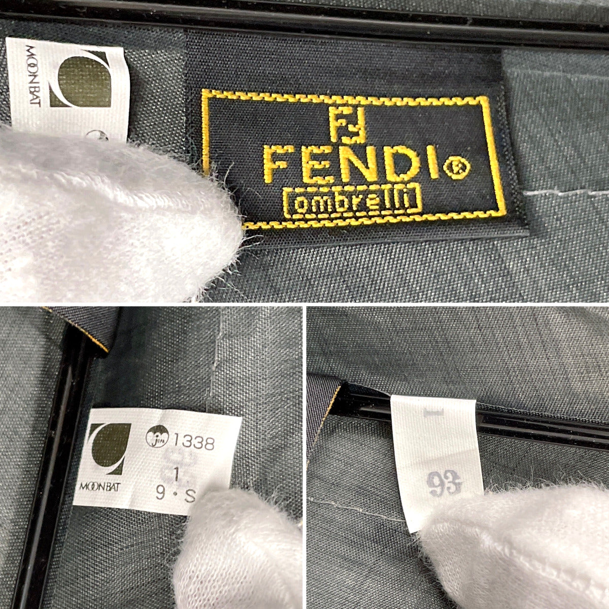 Fendi Nylon Umbrella Grey Unisex