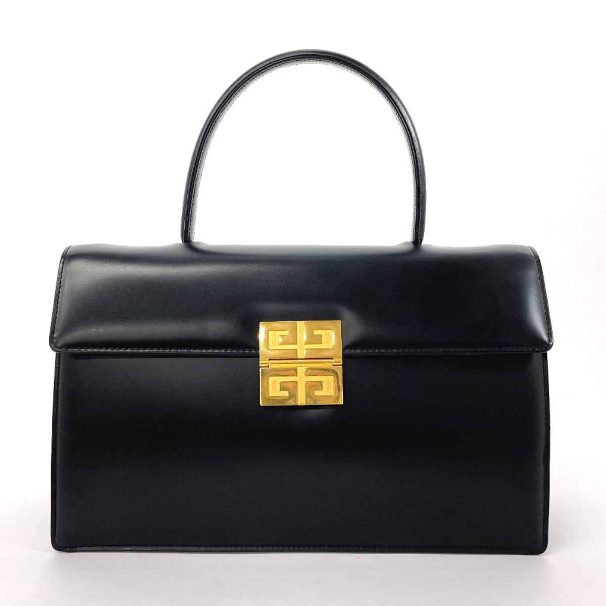 Givenchy Vintage Leather Logo Handbag Black