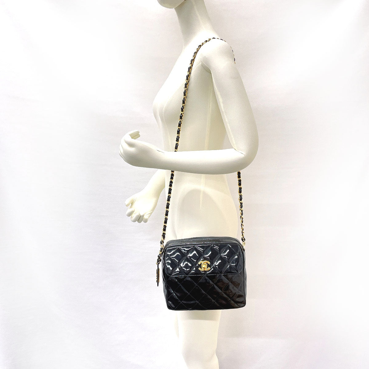 Chanel Patent Leather Matelasse Shoulder Bag