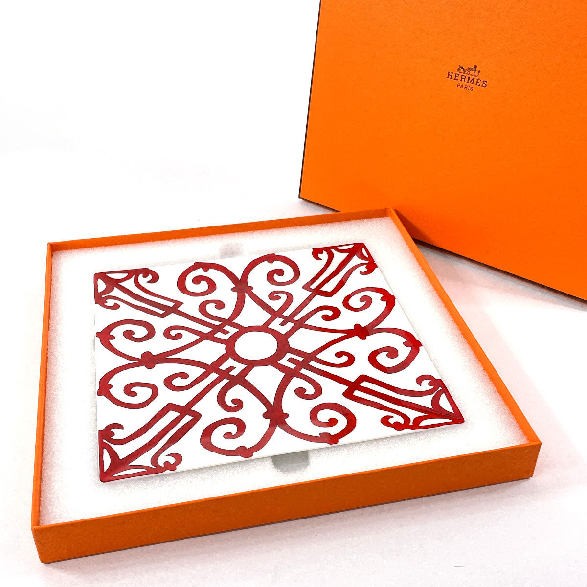 Hermes Porcelain Square Plate