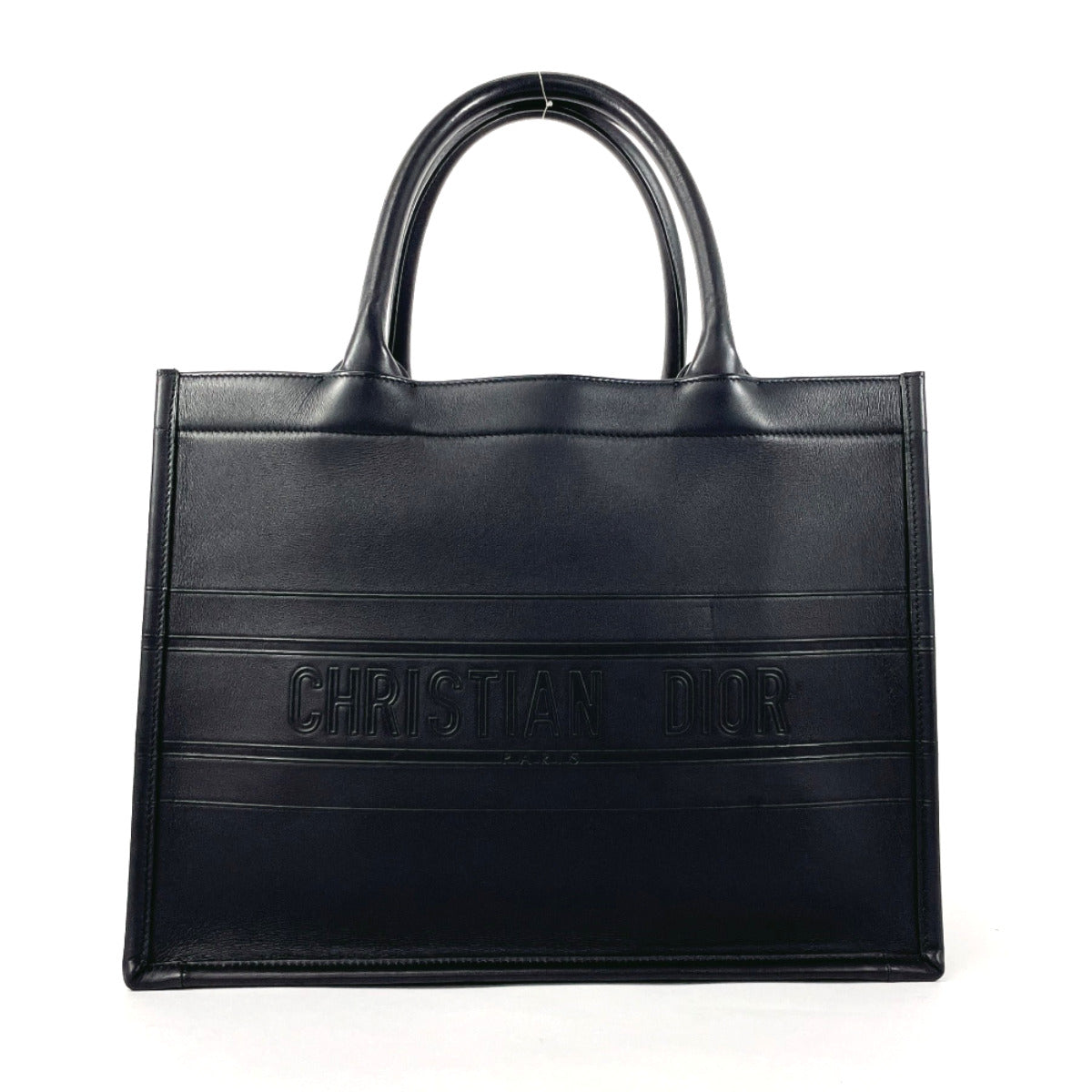 Dior Leather Book Tote Medium Bag Black