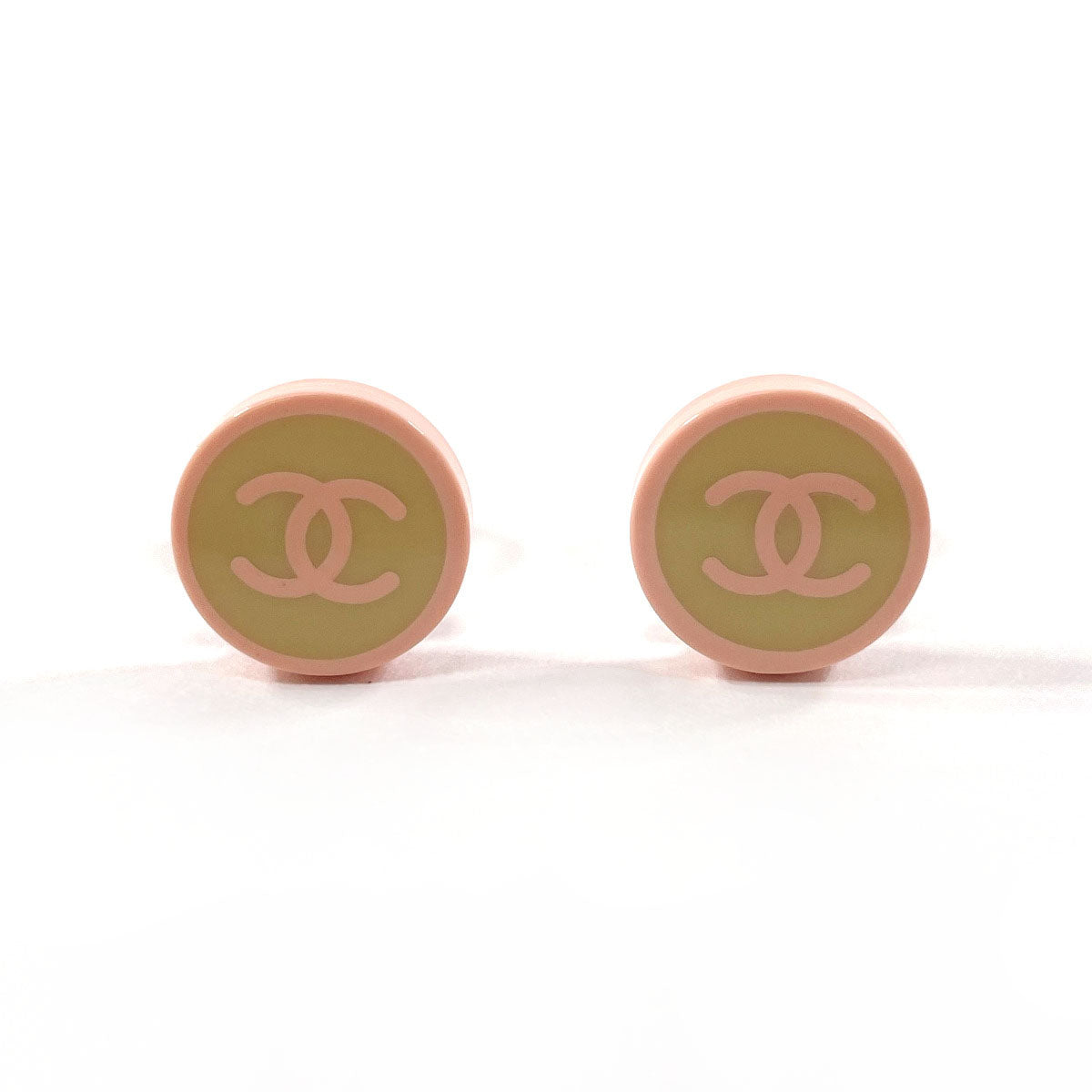 Chanel Coco Mark Plastic Earrings